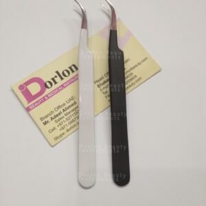 Colored Eyelash Tweezers With Silver Tips